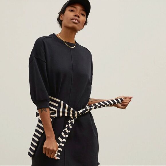 Everlane Dresses & Skirts - Everlane Black Track midi dress organic cotton size Medium NWOT